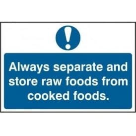 Separate Raw and Cooked Foods Sign