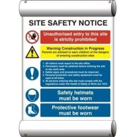 Site Safety Notice - Scaffolding Banner Sign