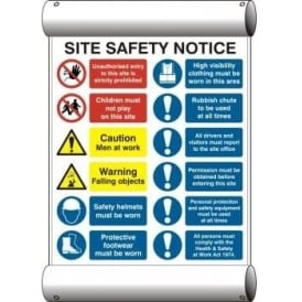 Site Safety Notice - Scaffolding Banner Sign