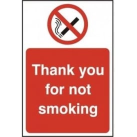 Thank You For Not Smoking Sign