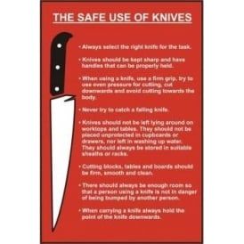 The Safe Use Of Knives Sign