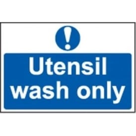 Utensil Wash Only Sign