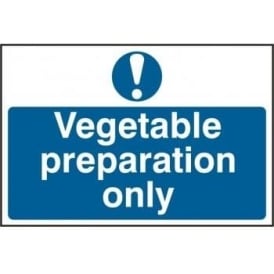 Vegetarian Preparation Only Sign