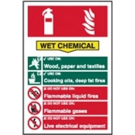 Wet Chemicals Fire Extinguisher Sign
