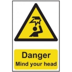 Danger Mind your head Sign