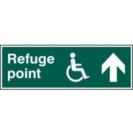 Disabled Refuge Point with Arrow Up Sign