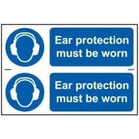 Ear protection must be worn sign (2 per sheet)