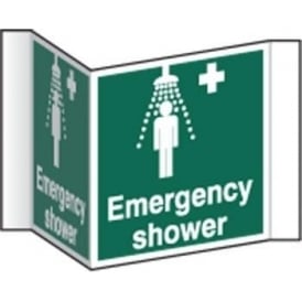 Emergency Shower Projecting Sign