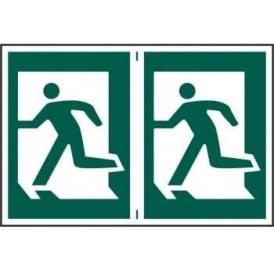 Exit Sign with Man Running Left (2 per sheet)