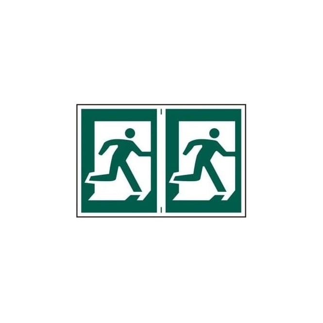 Complete Safety Supplies Exit Sign with Man Running Right (2 per sheet)