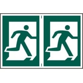 Exit Sign with Man Running Right (2 per sheet)