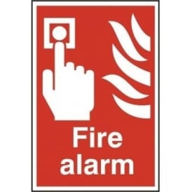Fire Alarm Sign - Self Adhesive Semi Rigid PVC - 200 x 300