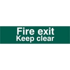 Fire Exit Keep Clear Sign