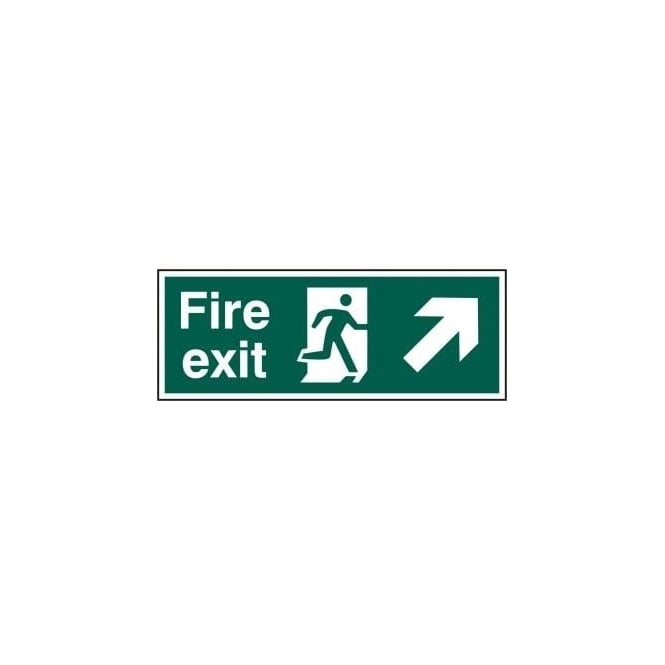 Complete Safety Supplies Fire Exit Sign with Man running Right with Up Right Arrow