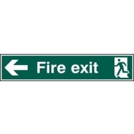 Fire Exit with Man Running Left and Left Arrow
