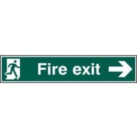 Fire Exit with Man Running Right and Right Arrow