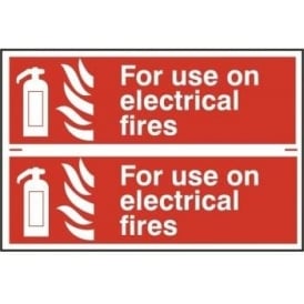 Fire Extinguisher Sign for use on Electrical Fires - 2 per sheet
