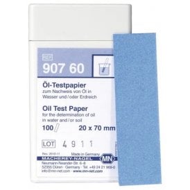 907 60 OIL test paper box of 100 strips 20 x 70 mm