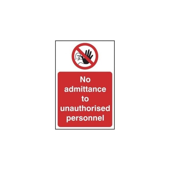 Complete Safety Supplies No Admittance Authorised Personnel Only Sign