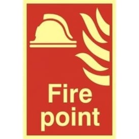 Photoluminescent Fire Point Sign