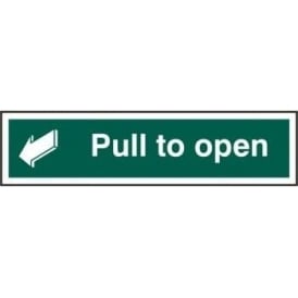 Pull To Open with Arrow Left Sign