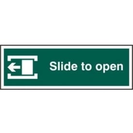 Slide To Open Left Sign with Border