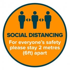 Social Distancing -  Floor Vinyl - Round
