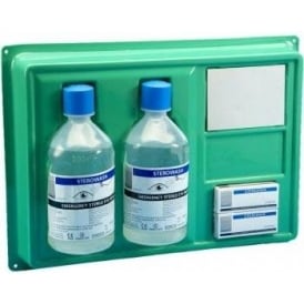500ml Eyewash Plate - Pack of 2 with Eyepads