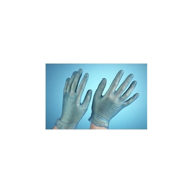 Steroplast Disposable Powder Free Blue Vinyl Gloves (Box of 100 Singles)