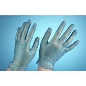 Disposable Powder Free Blue Vinyl Gloves (Box of 100 Singles)