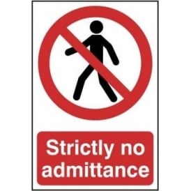 Strictly No Admittance - 200 x 300