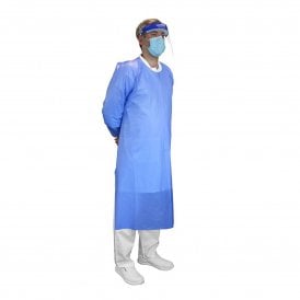 Apron PVC Blue With Thumb Loop Case of 100