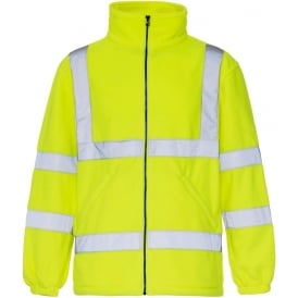 Hi Vis Fleece Jacket Yellow EN ISO 20471