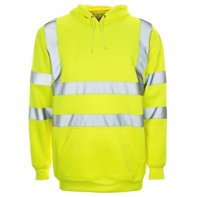 Supertouch Hi Vis Hooded Sweatshirt Yellow EN ISO 20471