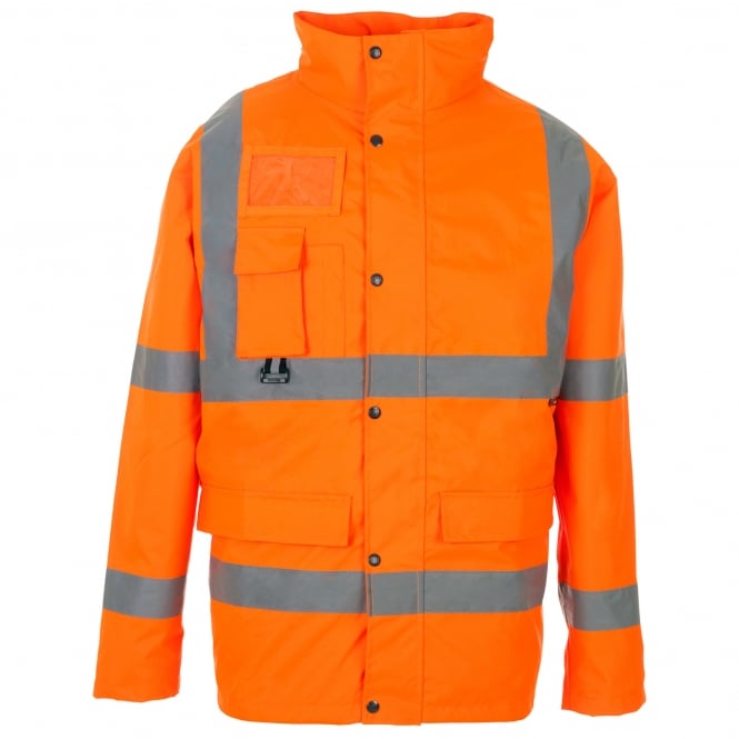 Supertouch Hi Vis Jacket With ID & Map Pocket Orange GO/RT 3279