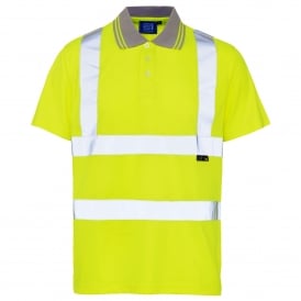 Supertouch Hi Vis Polo Shirt Yellow ISO 20471 Class 2 & 3