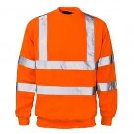 Hi Vis Sweatshirt Crew Neck Orange GO/RT 3279